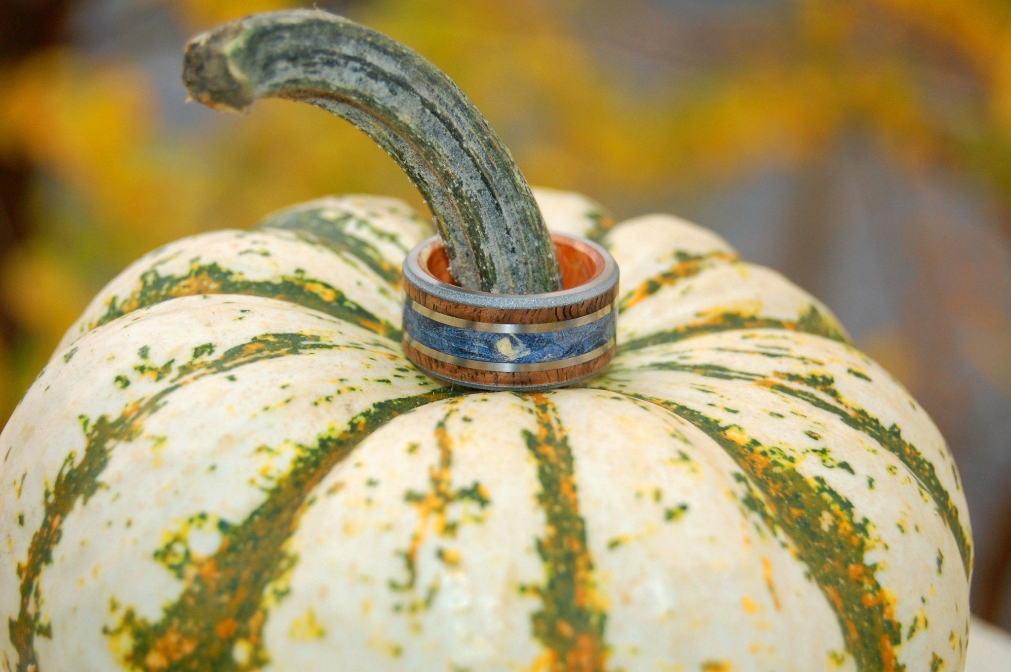 GOLDEN BOX ELDER WOOD Wedding Rings - Minter and Richter Designs