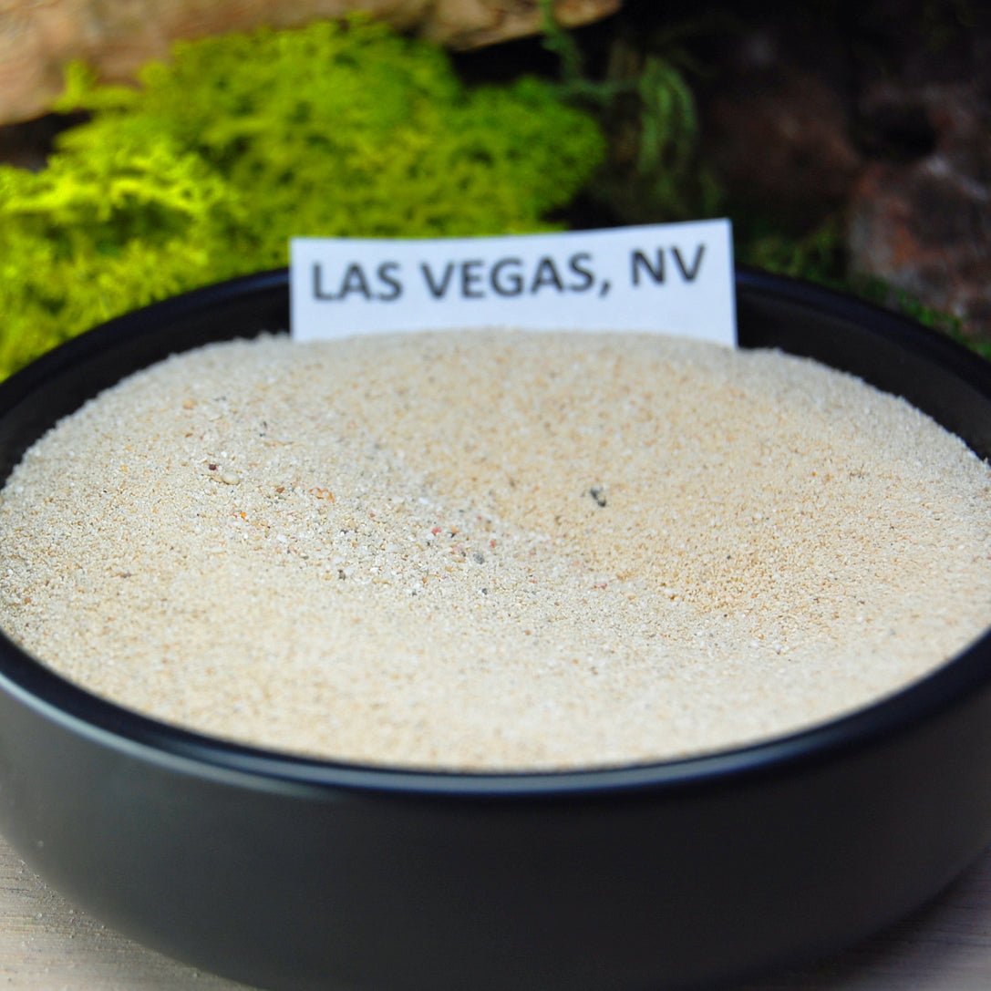 NEVADA Beach Sand Wedding Rings - How Earthy Materials Like Sand, Dirt and Rocks Can Symbolize Your Unique Love Story - Minter and Richter Designs