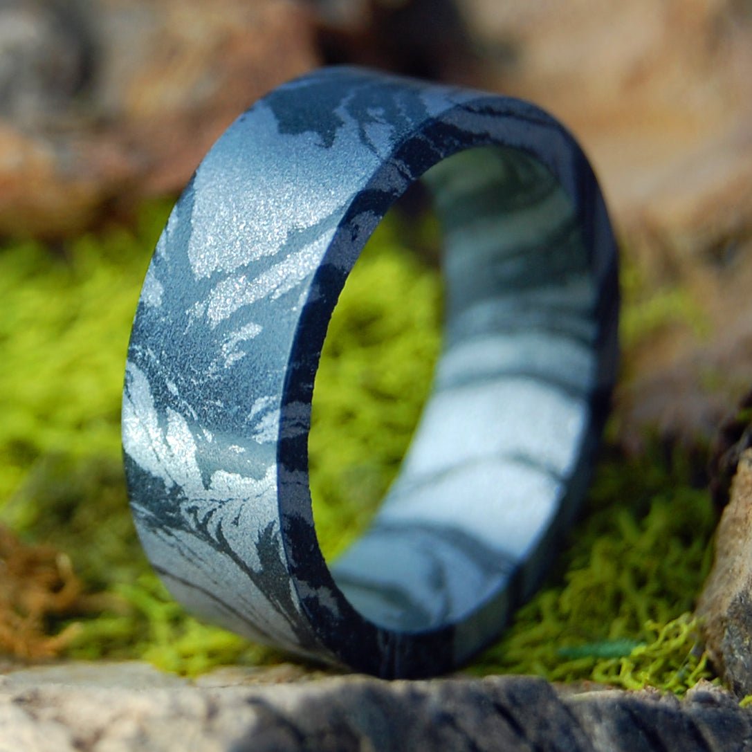 SILVER BURST MOKUME GANE M3 Wedding Rings - How Earthy Materials Like M3, Dirt and Rocks Can Symbolize Your Unique Love Story - Minter and Richter Designs