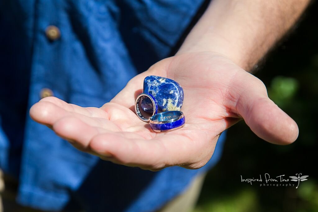 SODALITE STONE Wedding Rings - How Earthy Materials Like Colorful Stones Can Symbolize Your Unique Love Story - Minter and Richter Designs