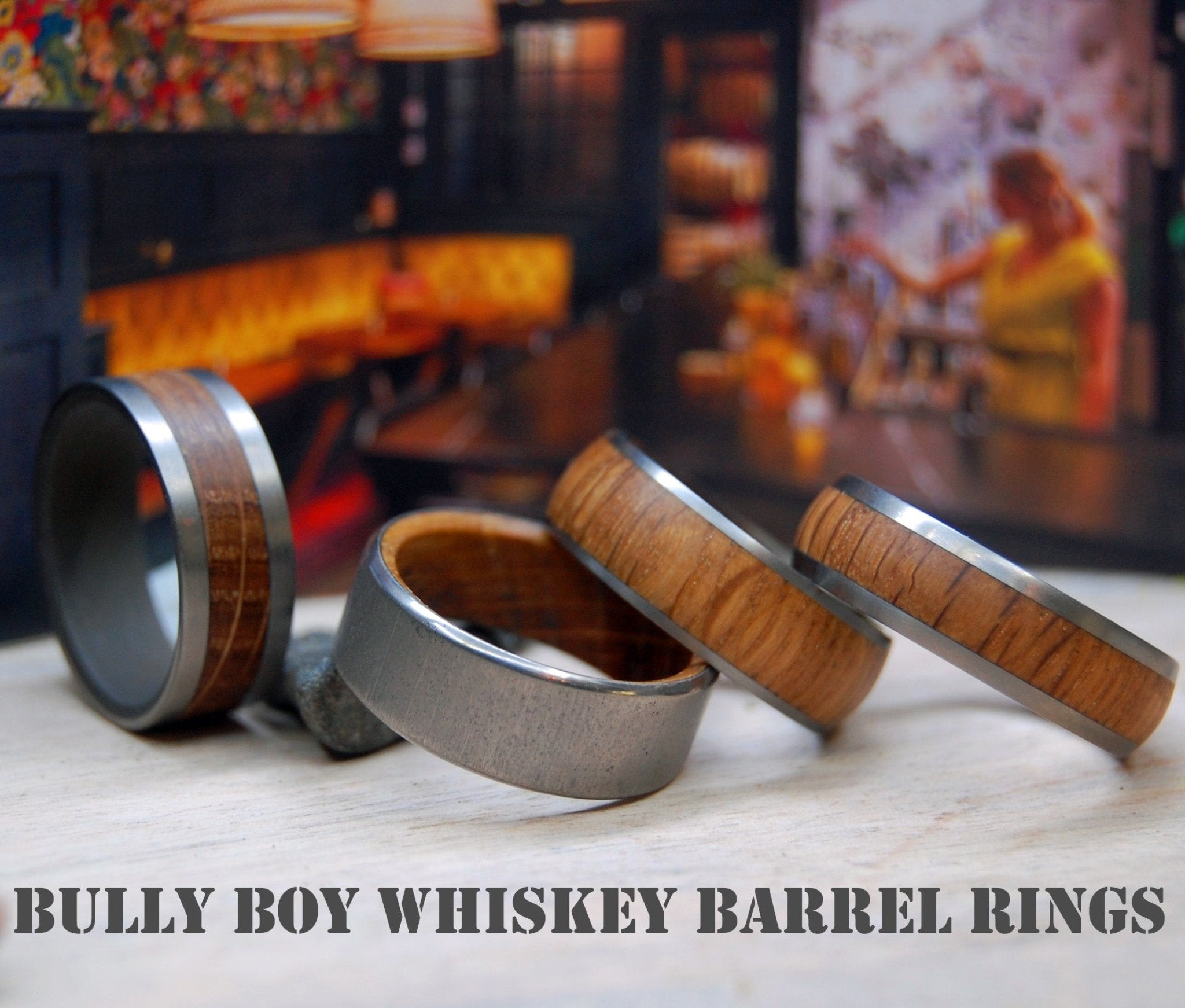 Whiskey Barrel Wedding Rings - Minter and Richter Designs