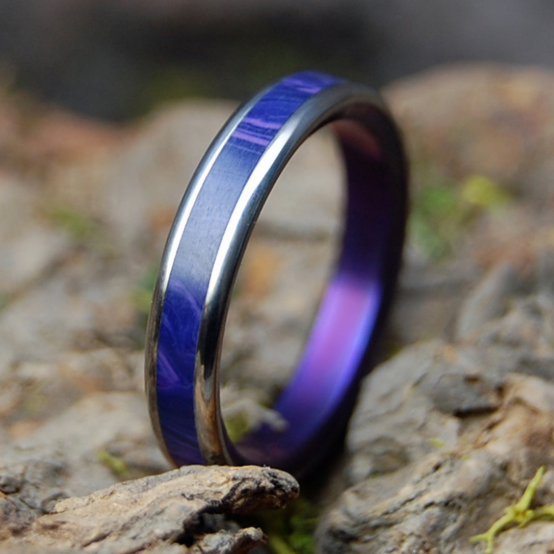 CHAROITE WONDERKIN | Charoite & Titanium Women's Wedding Ring