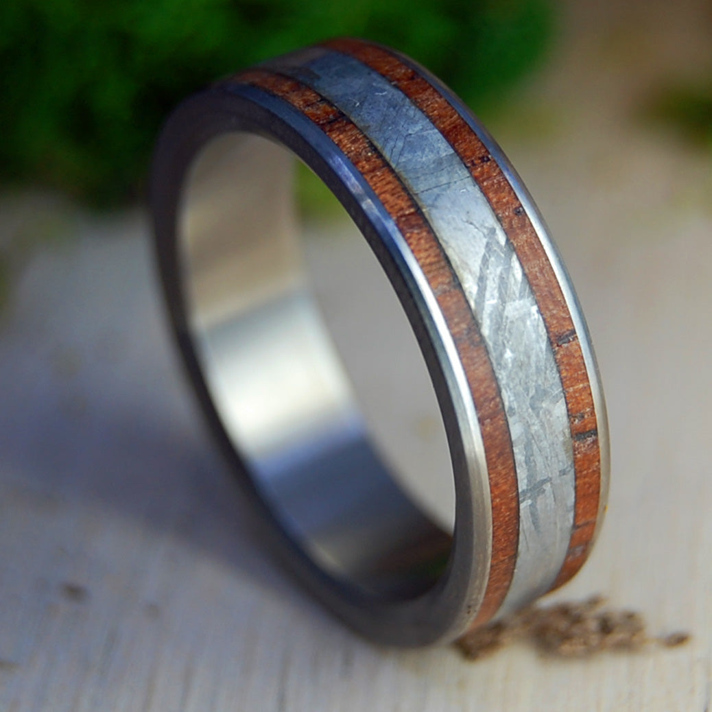 Cocobolo Meteorite | Men's Meteorite, Cocobolo Wood & Titanium Wedding Ring