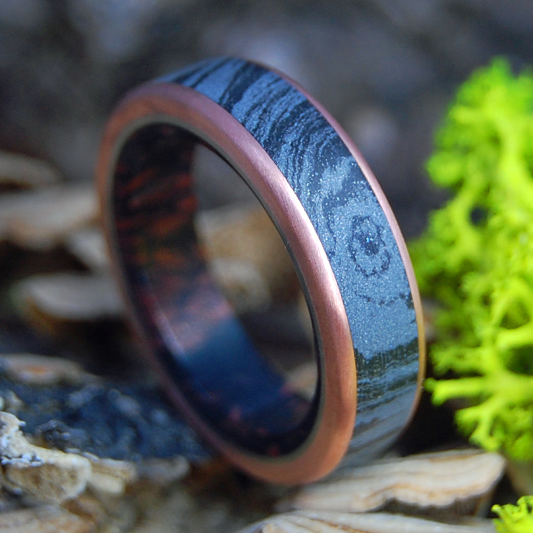 CUPRUM MAXIMUS SLENDER | Men's Copper, Mokume Gane & Titanium Wedding Ring