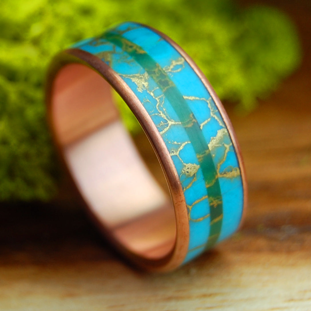 HOT STONE COPPER | Stone & Copper Wedding Ring