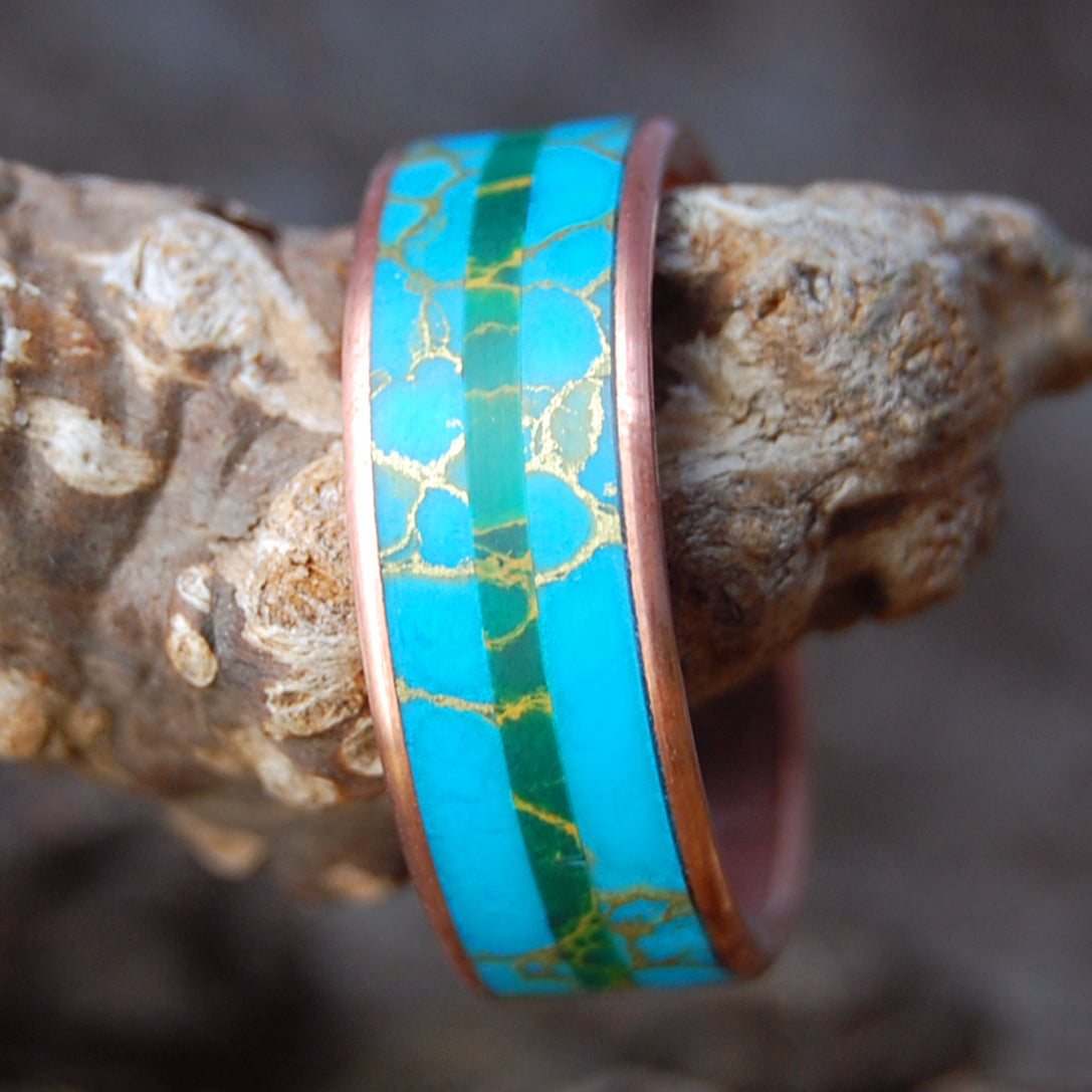 HOT STONE COPPER | Stone & Copper Wedding Ring