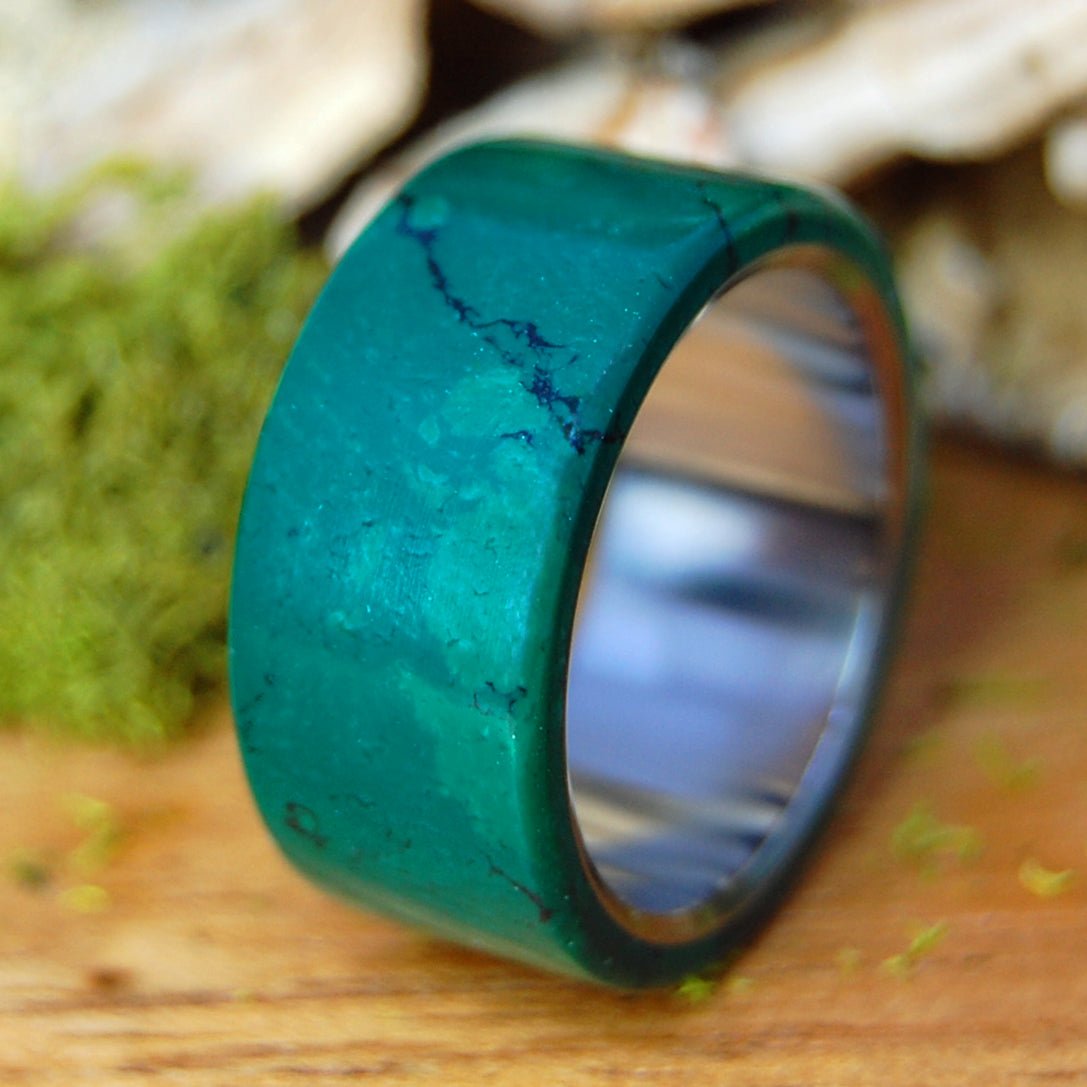 ALL I WANT IS YOU AND JADE WIDE | Men's Jade & Titanium Wedding Ring - Minter and Richter Designs