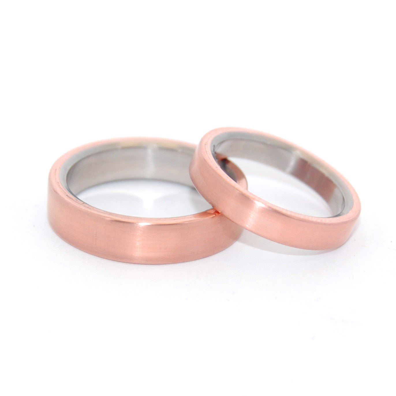 Allemande | Copper & Titanium Wedding Ring Set - Minter and Richter Designs