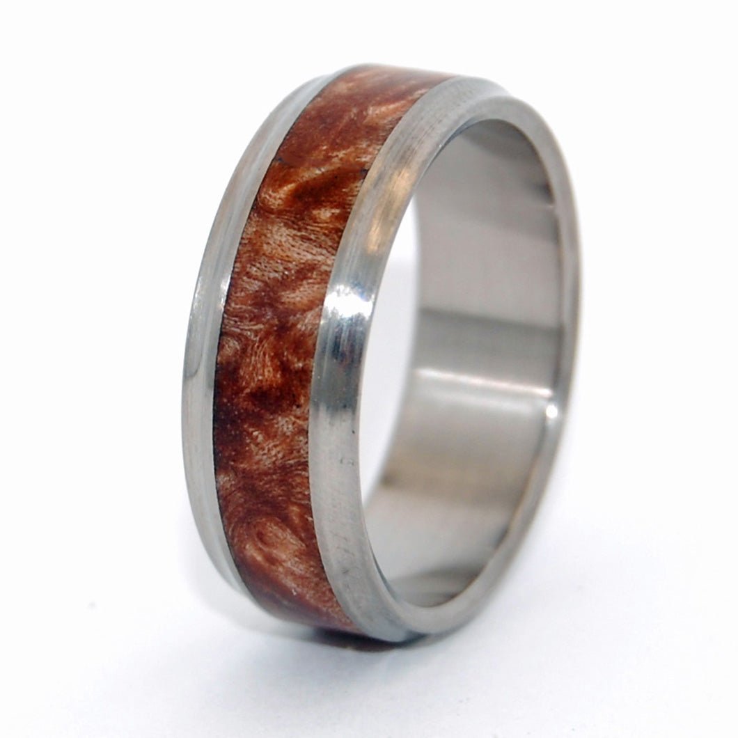 Amboyna Windham | Men's Amboyna Wood Wedding Ring - Minter and Richter Designs