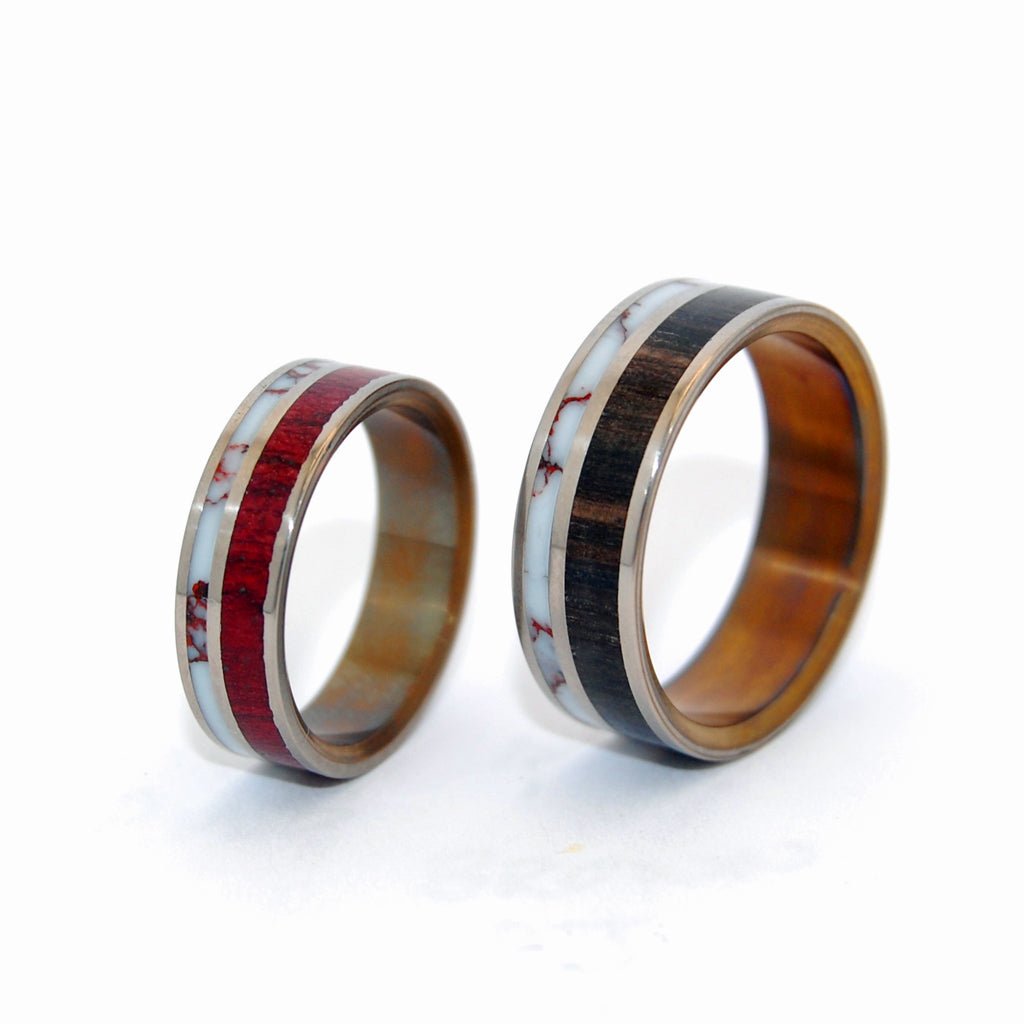 Ancient Wild Horse | Purple Heart Wood & Titanium Wedding Ring - Minter and Richter Designs
