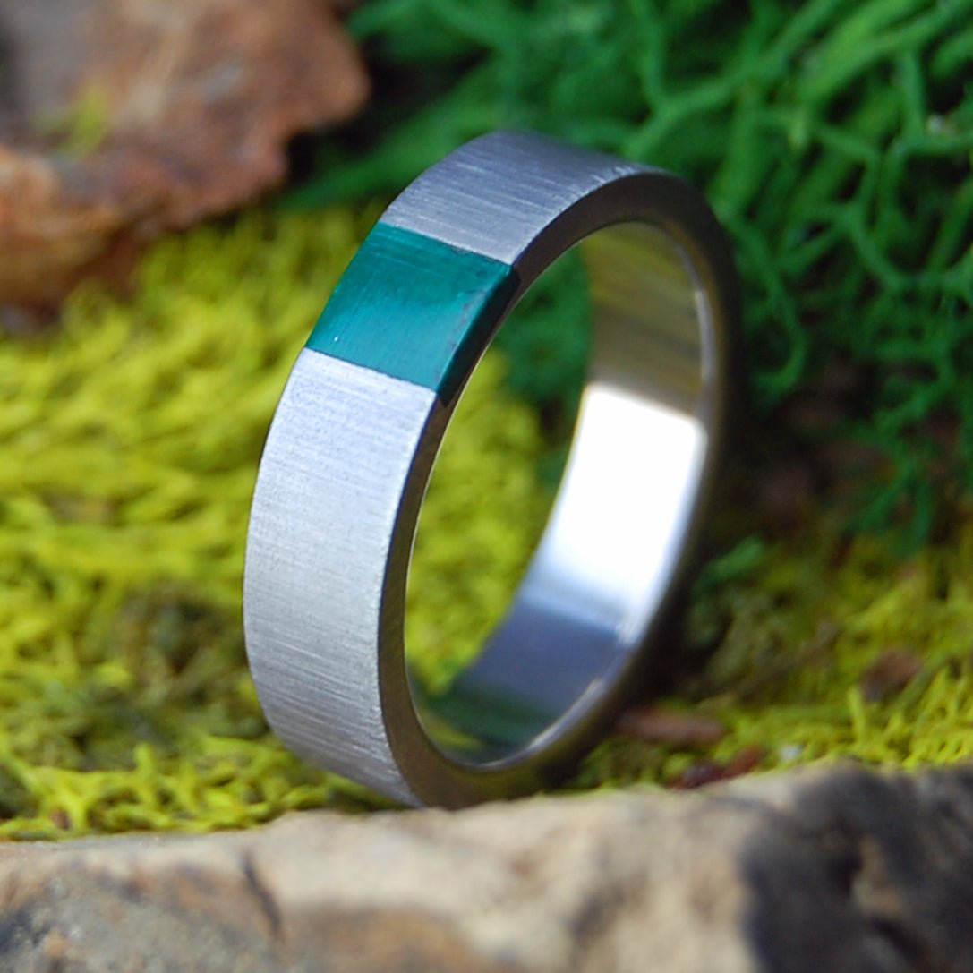 ARRANT TRUTH IN JADE | Mens and womens Jade & Titanium Wedding Ring - Minter and Richter Designs