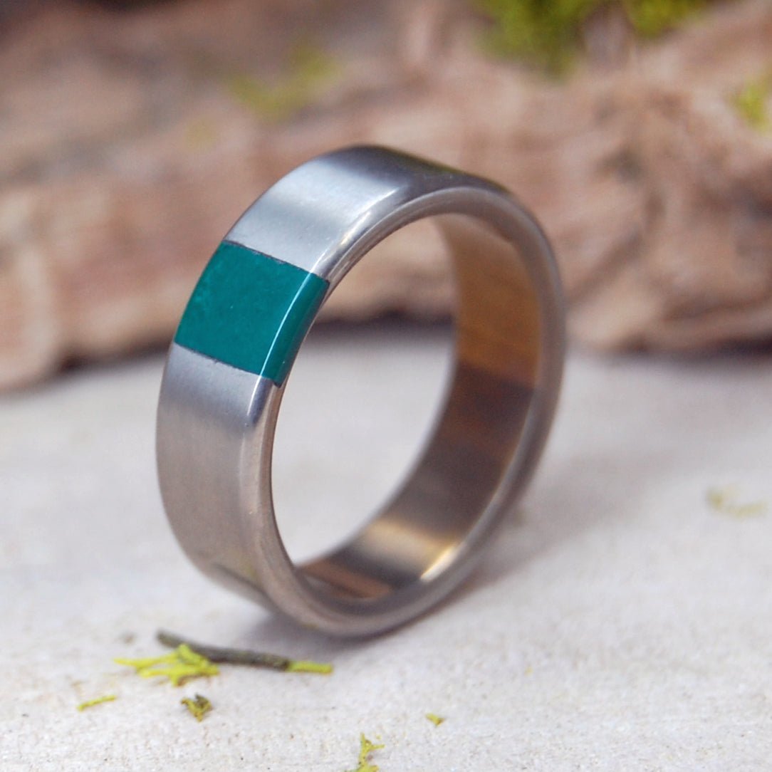 ARRANT TRUTH IN JADE | Mens and womens Jade & Titanium Wedding Ring - Minter and Richter Designs