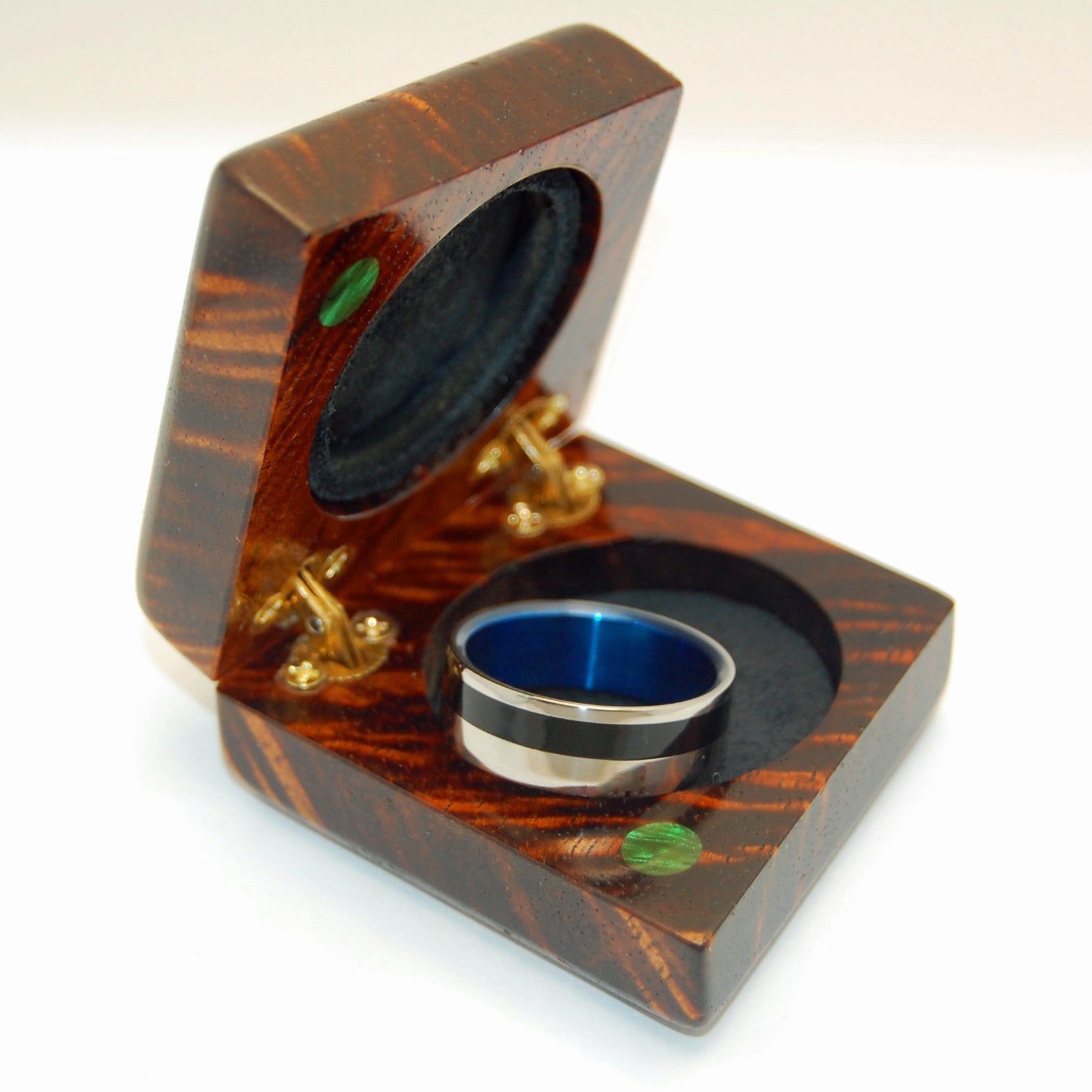 Beveled Heathcliff | Men's Water Buffalo Horn & Titanium Wedding Ring - Minter and Richter Designs