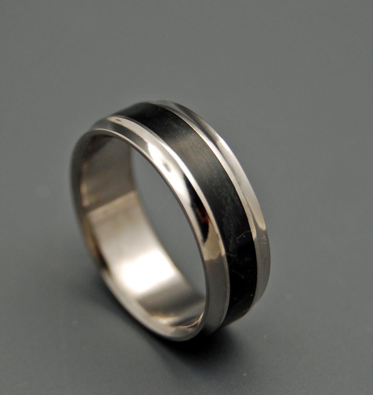 Black Beauty | Men's Titanium Wedding Ring - Minter and Richter Designs
