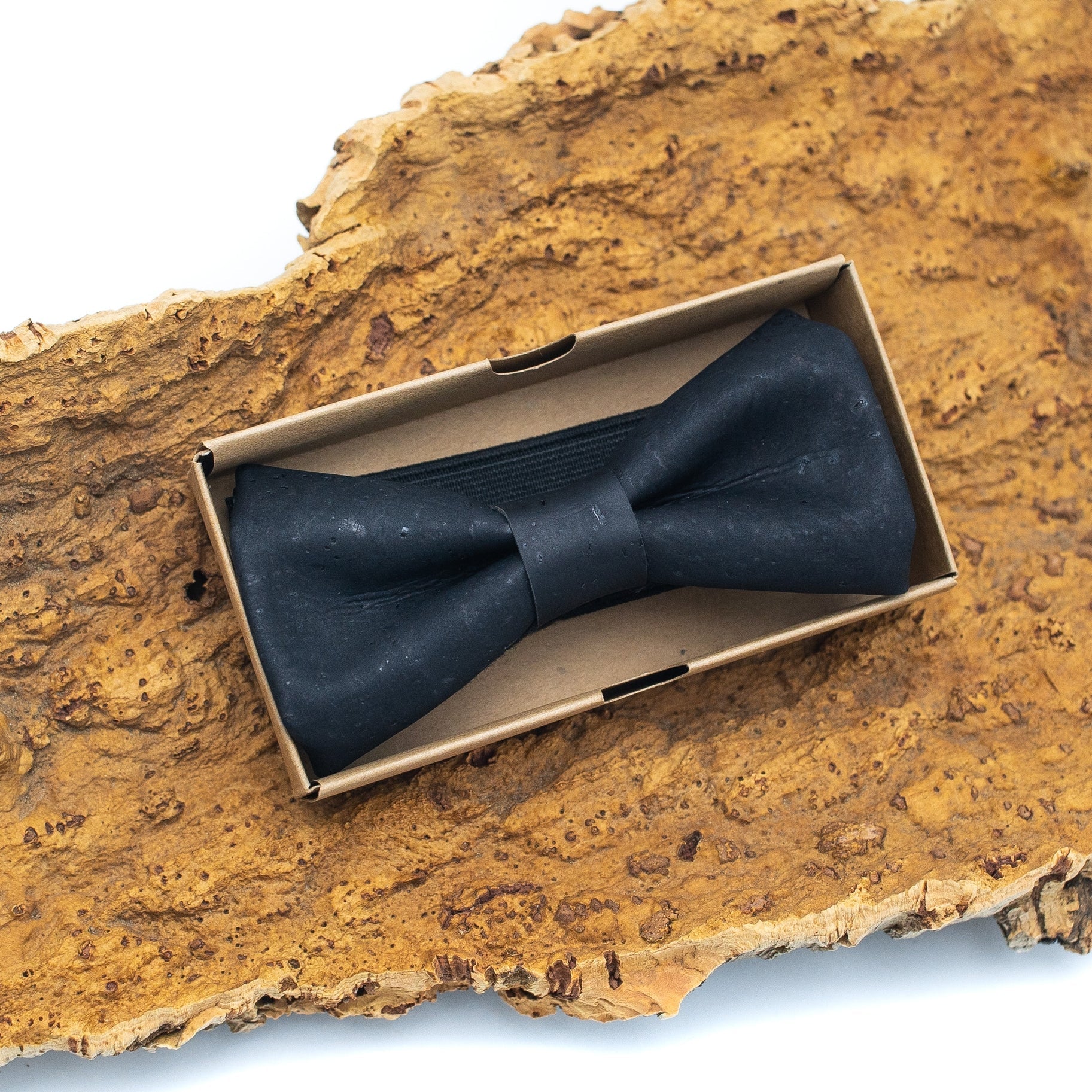 Black Smart Cork Bow - Tie - Handmade Bow Tie - Groomsmen Gift - Minter and Richter Designs