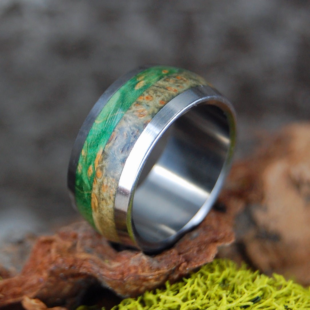 Bliss | Size 7.25 At 9.5mm | Box Elder Wood | Unique Wedding Ring | On Sale - Minter and Richter Designs