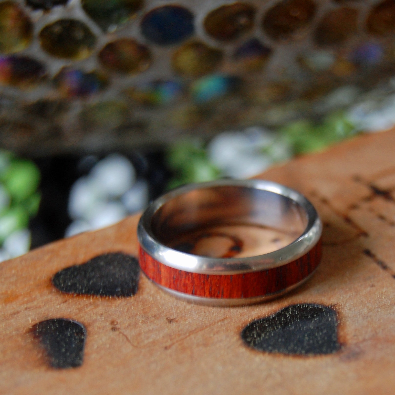 Bloodwood Oath | Men's Bloodwood & Titanium Wedding Ring - Minter and Richter Designs