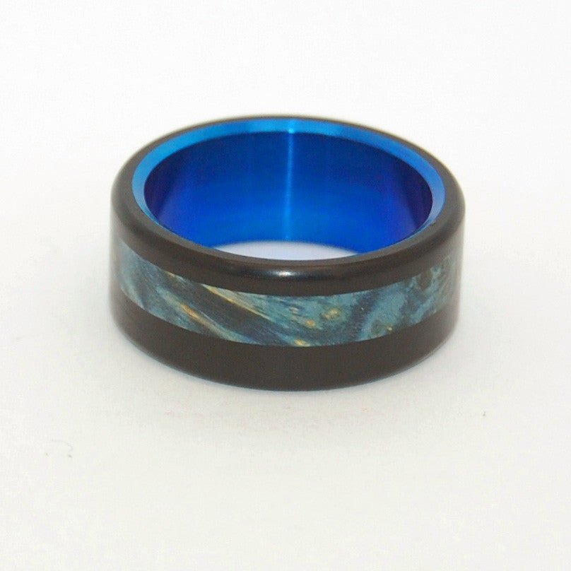 Blue Galway | Men's Wood & Titanium Wedding Ring - Minter and Richter Designs