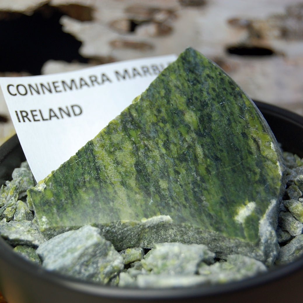 Blue Hills of Connemara | Men's Crushed Meteorite, Connemara Marble & Inox Steel Wedding Ring - Minter and Richter Designs