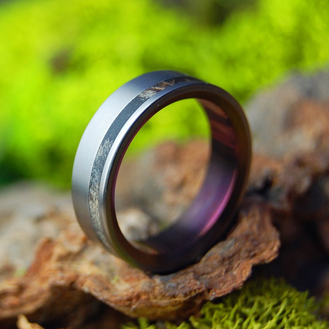 Bordeaux | Size 4.5 At 5mm | California Buckeye | Unique Wedding Band | On Sale - Minter and Richter Designs