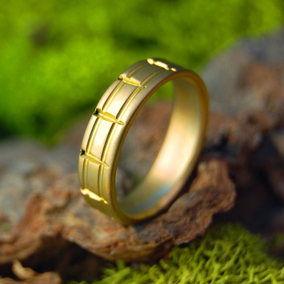Bronze Anodized Man with a Plan | Size 5 At 4.5mm | Titanium Wedding Ring | On Sale - Minter and Richter Designs