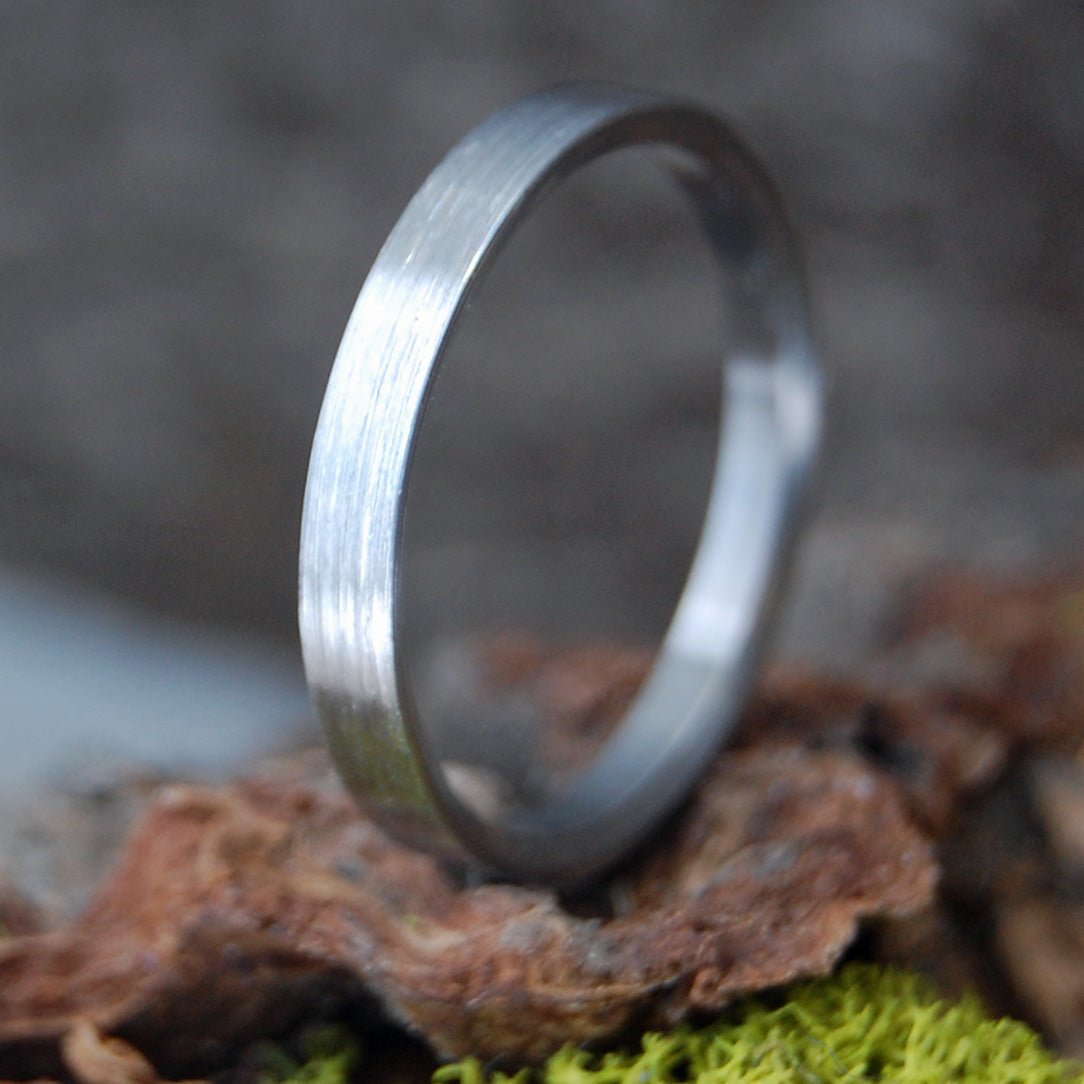 Brushed And Naked Slim | Men's Titanium Wedding Ring - Minter and Richter Designs