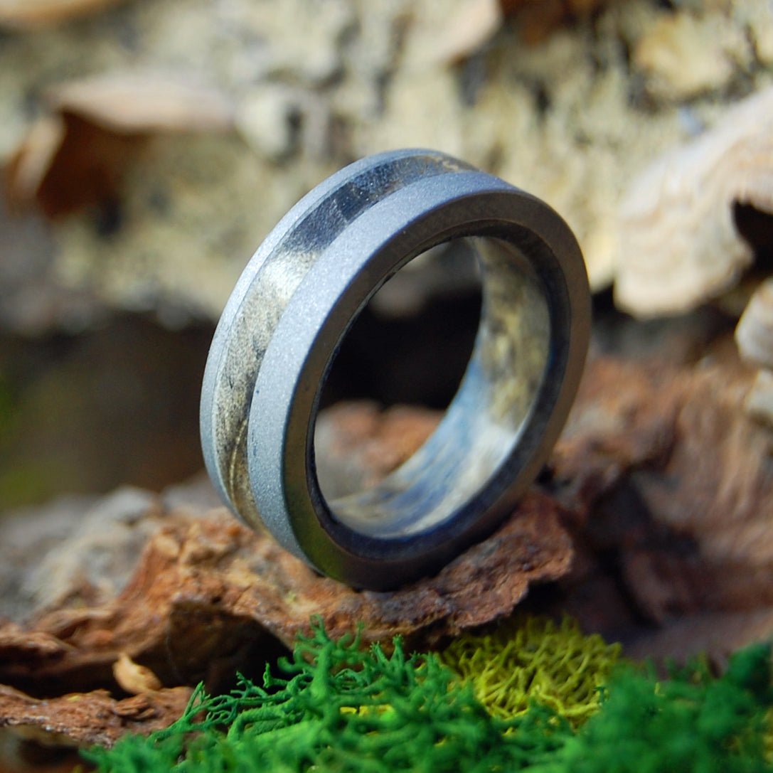Buckeye Grove | Men's Buckeye Wood & Titanium Wedding Ring - Minter and Richter Designs