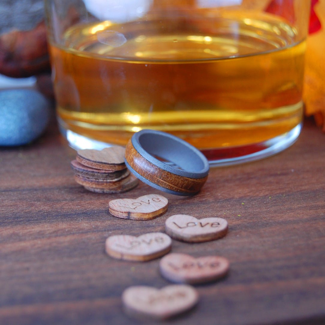 Bully Boy To The Dome | Men's Whiskey Barrel Wood & Titanium Wedding Ring - Minter and Richter Designs