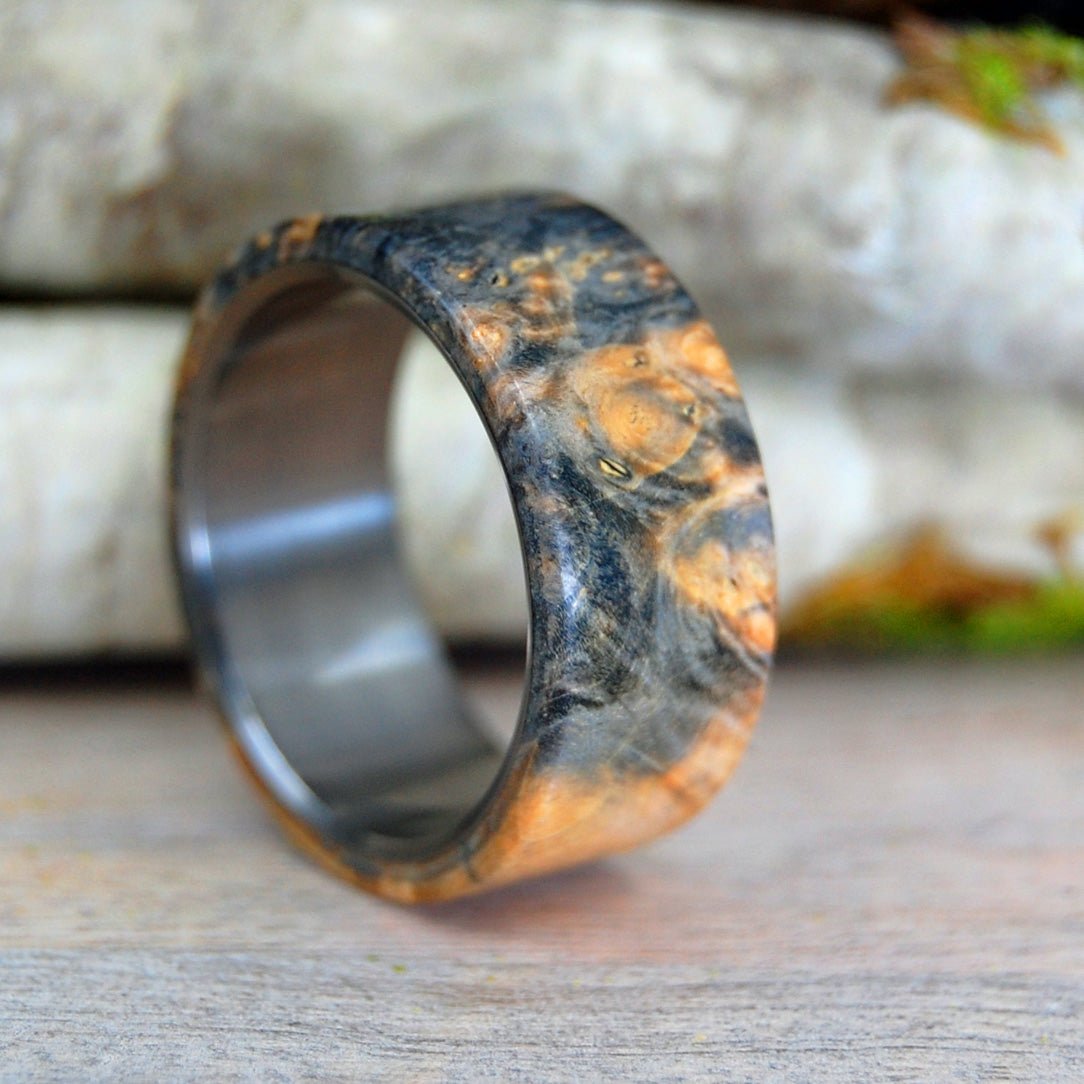 California King | Men's Wood & Titanium Wedding Ring - Minter and Richter Designs