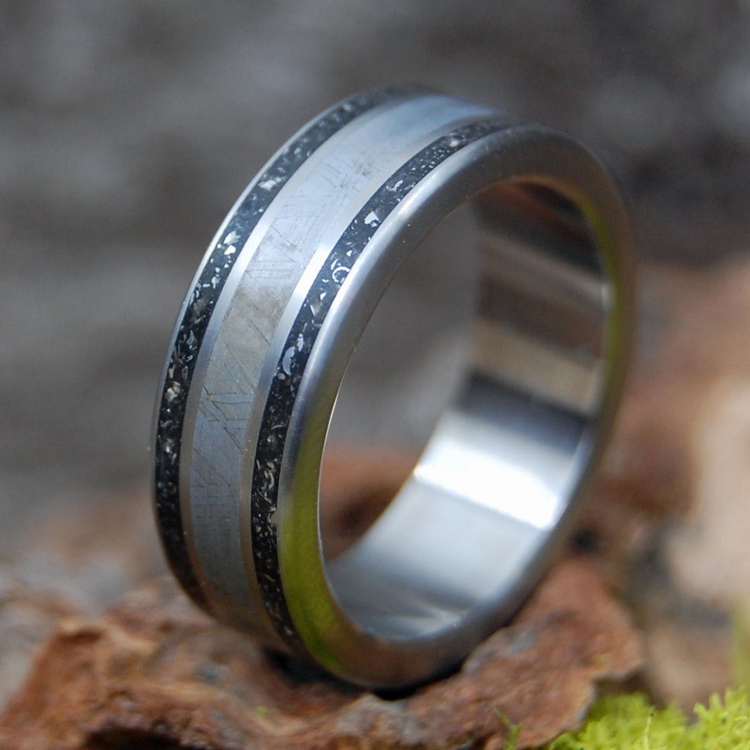 Car Parts And Meteorite | Men's Meteorite, Car Engine Parts & Titanium Wedding Ring - Minter and Richter Designs