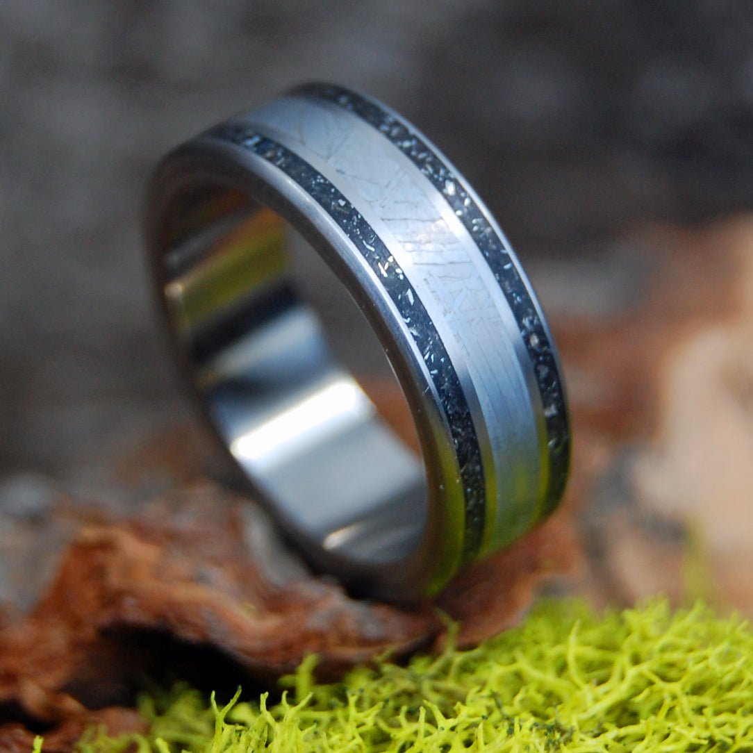 Car Parts And Meteorite | Men's Meteorite, Car Engine Parts & Titanium Wedding Ring - Minter and Richter Designs