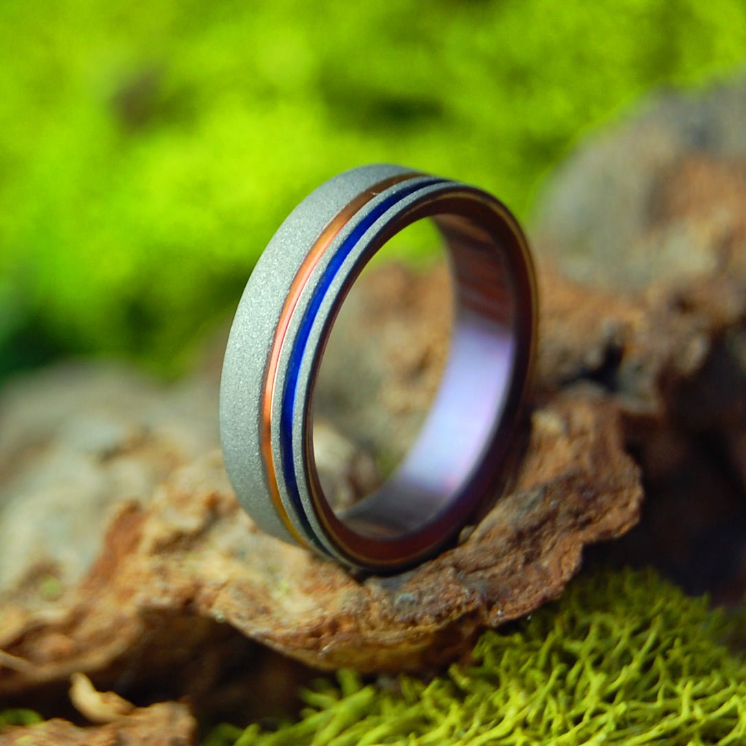 Chance of Lightning | Size 3.5 At 4mm | Titanium Wedding Ring | On Sale - Minter and Richter Designs