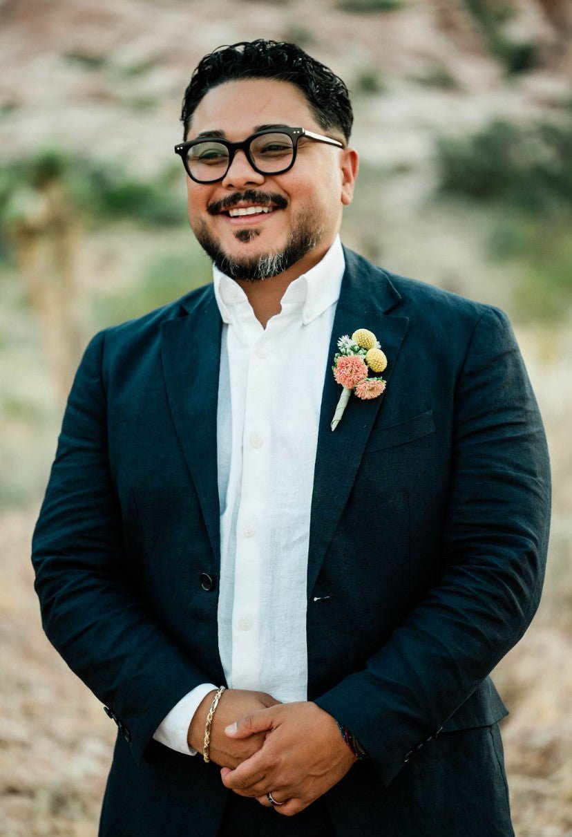 COPPER COBALT | Men's Copper, Cobalt & Stone Wedding Ring - Minter and Richter Designs