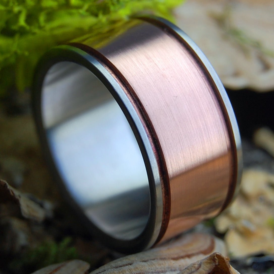 COPPER KINGPIN | Men's Copper & Titanium Wedding Ring - Minter and Richter Designs