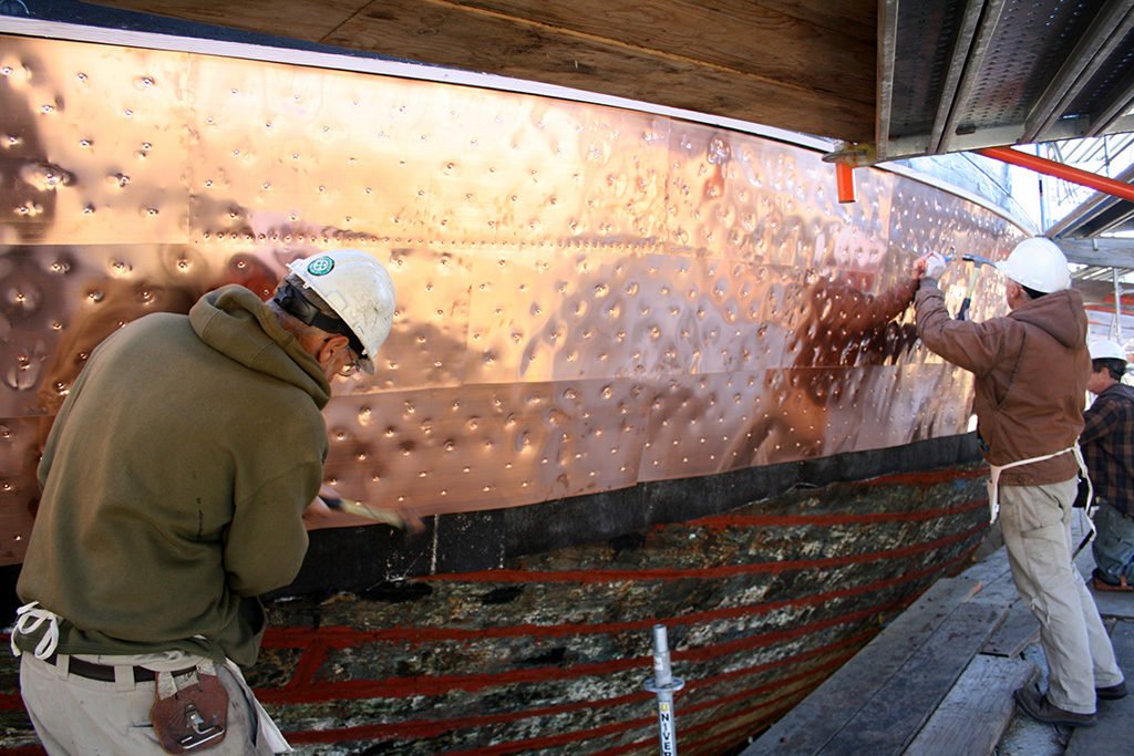 Copper USS Constitution War Of 1812 | Men's USS Constitution Decking, Boston Sand & Titanium Wedding Ring - Minter and Richter Designs