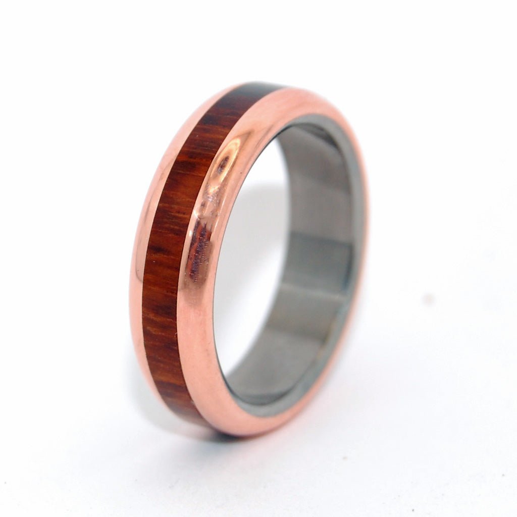 Copper Wood Triumph | Men's Snake Wood, Copper & Titanium Wedding Ring - Minter and Richter Designs