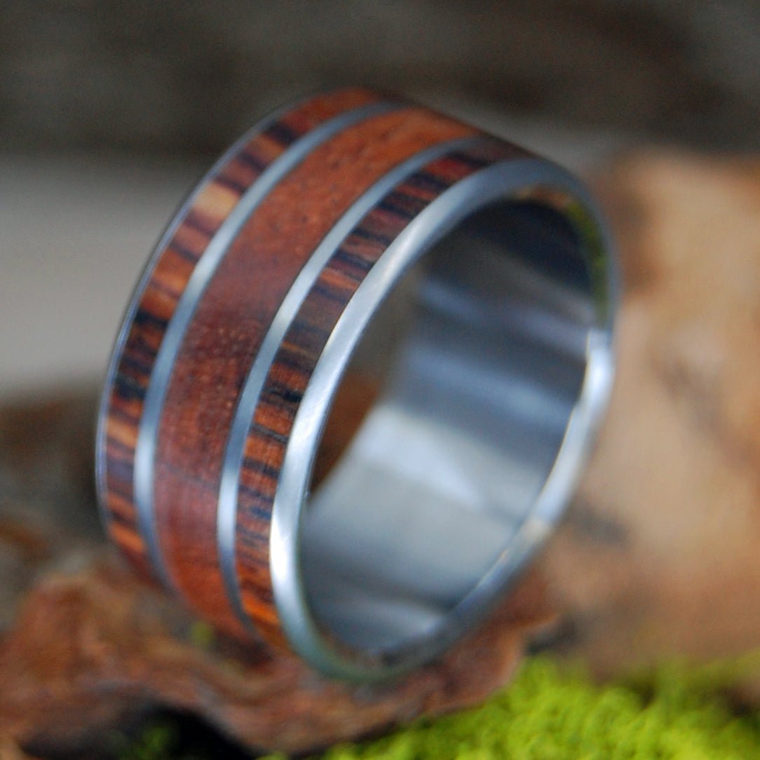 Crown By Cocobolo | Men's Cocobolo Wood & Titanium Wedding Ring - Minter and Richter Designs