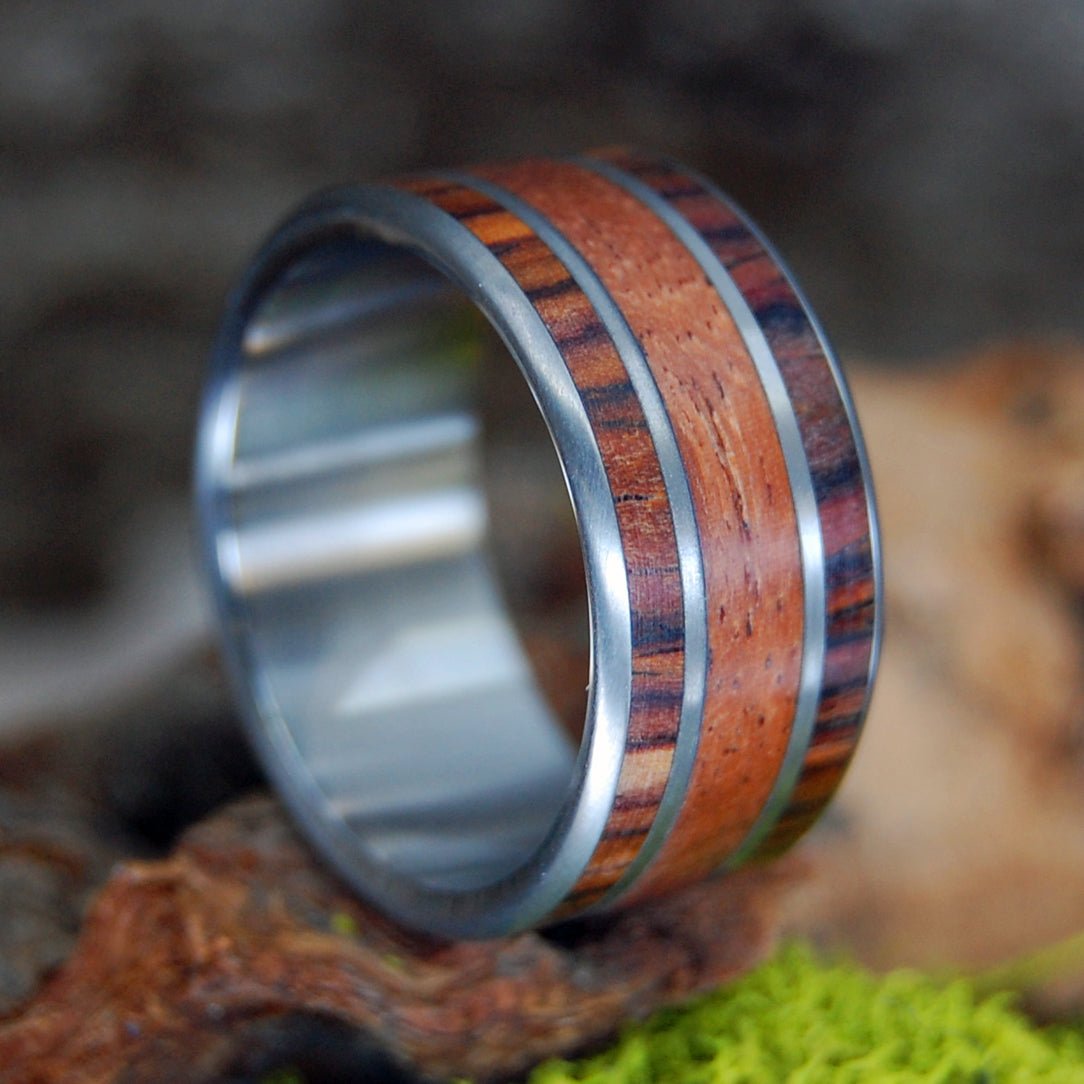 Crown By Cocobolo | Men's Cocobolo Wood & Titanium Wedding Ring - Minter and Richter Designs