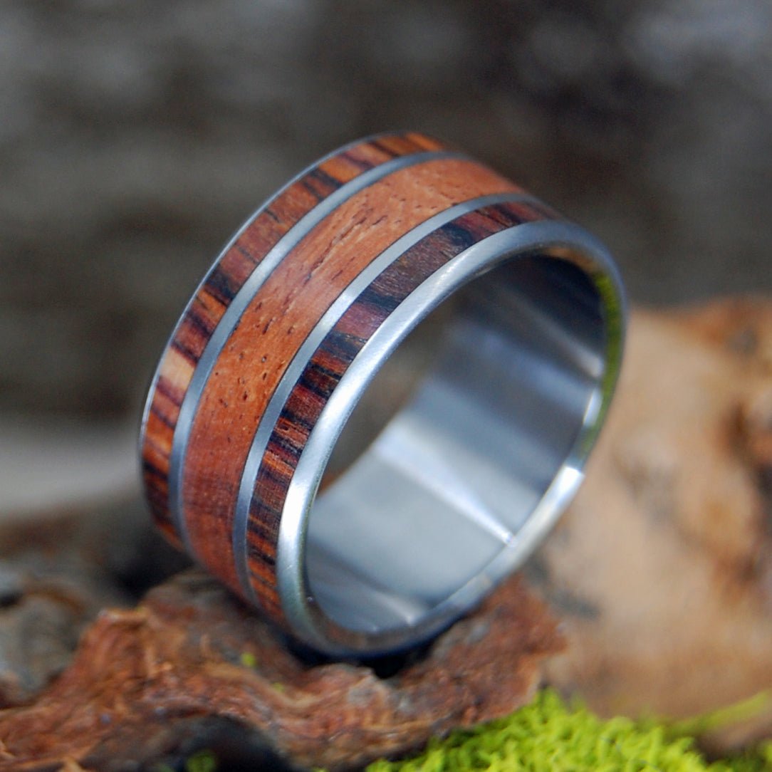 Crown By Cocobolo | Men's Cocobolo Wood & Titanium Wedding Ring - Minter and Richter Designs