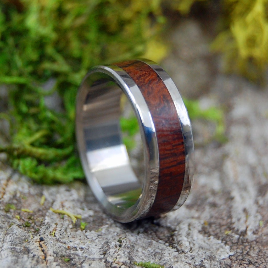 Desert Rose | Size 5 At 6.4mm | Buckeye Wood | Unique Wedding Band | On Sale - Minter and Richter Designs