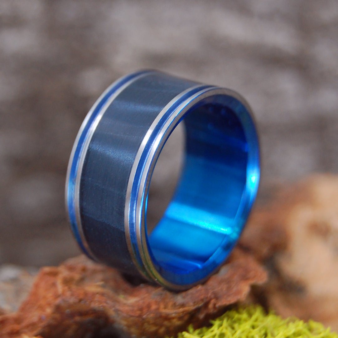 Diadem | Men's Opalescent Resin & Titanium Wedding Ring - Minter and Richter Designs