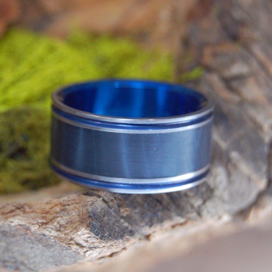 Diadem | Men's Opalescent Resin & Titanium Wedding Ring - Minter and Richter Designs