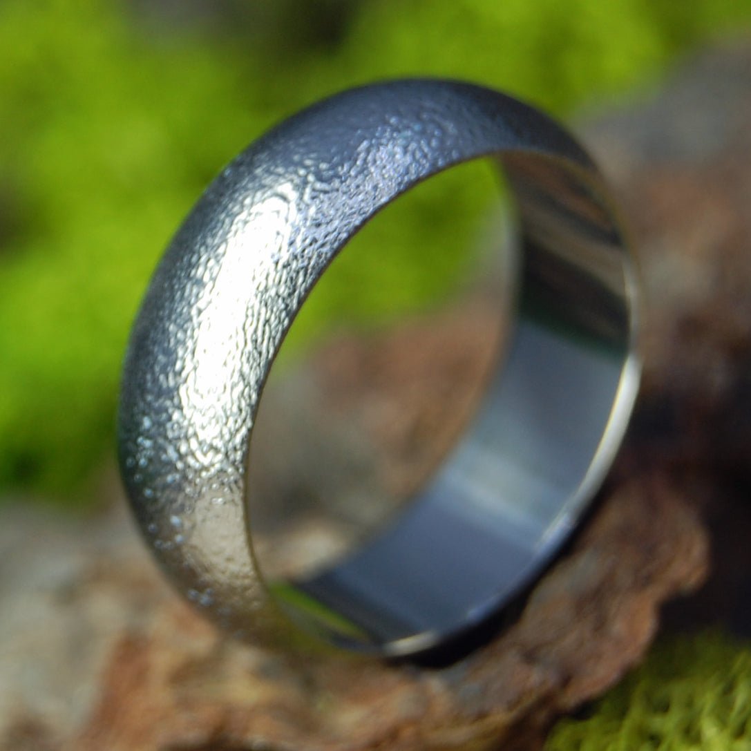 Domed Wire Wheel | Size 9.75 At 7mm | Titanium Wedding Ring | On Sale - Minter and Richter Designs