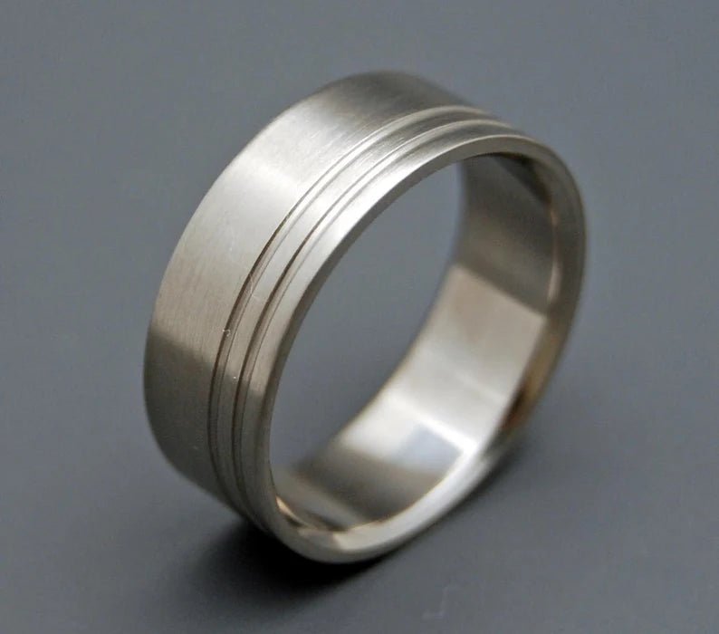 Double Offset Duet | Men's Titanium Wedding Ring - Minter and Richter Designs