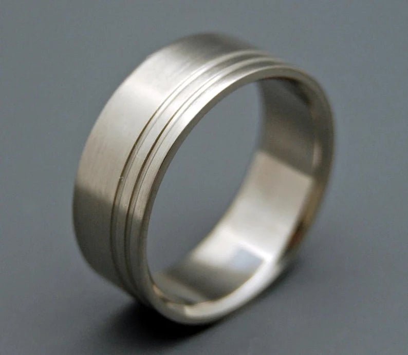 Double Offset Duet | Men's Titanium Wedding Ring - Minter and Richter Designs
