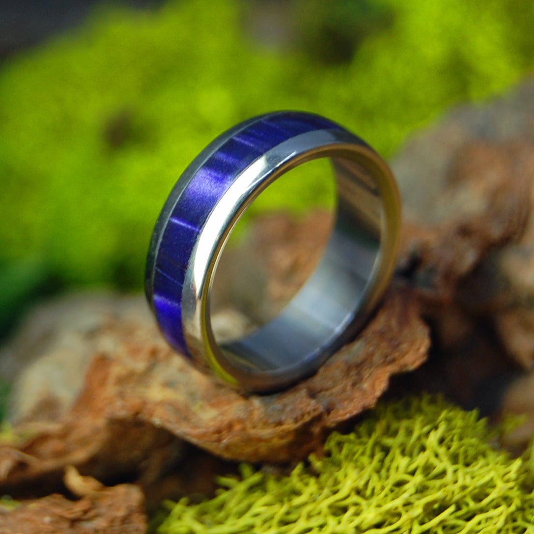 Enchanted | Size 4.5 At 5.6mm | Purple Ring | Unique Wedding Band | On Sale - Minter and Richter Designs