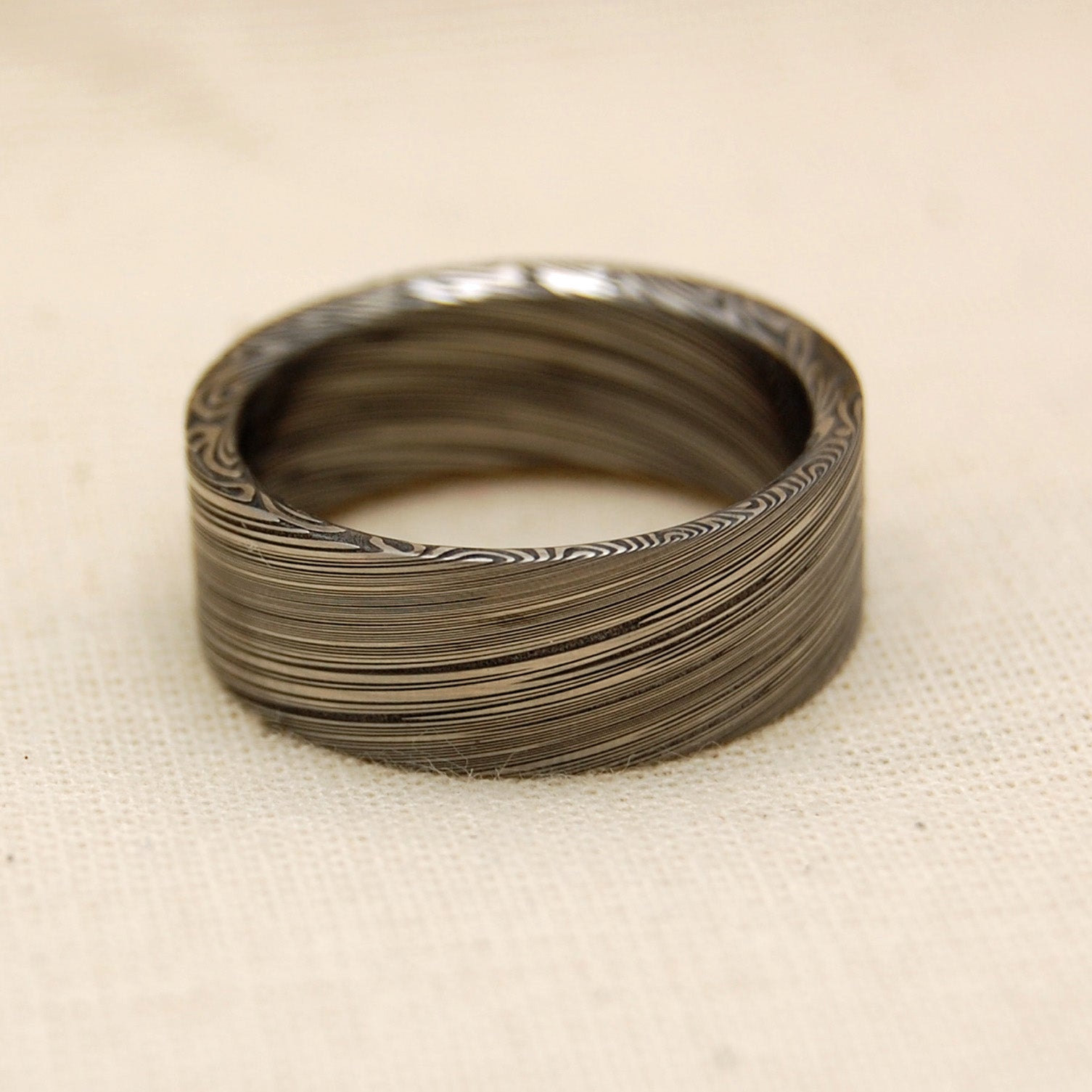 Everest | Men's Damasteel & Titanium Wedding Ring - Minter and Richter Designs