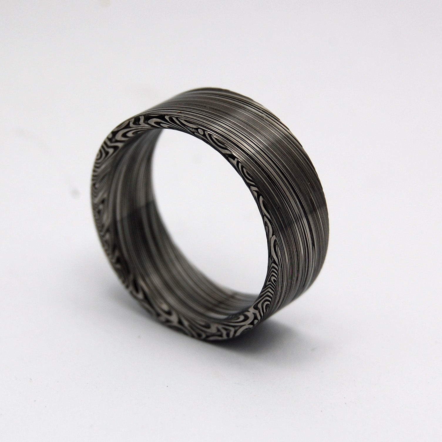 Everest | Men's Damasteel & Titanium Wedding Ring - Minter and Richter Designs