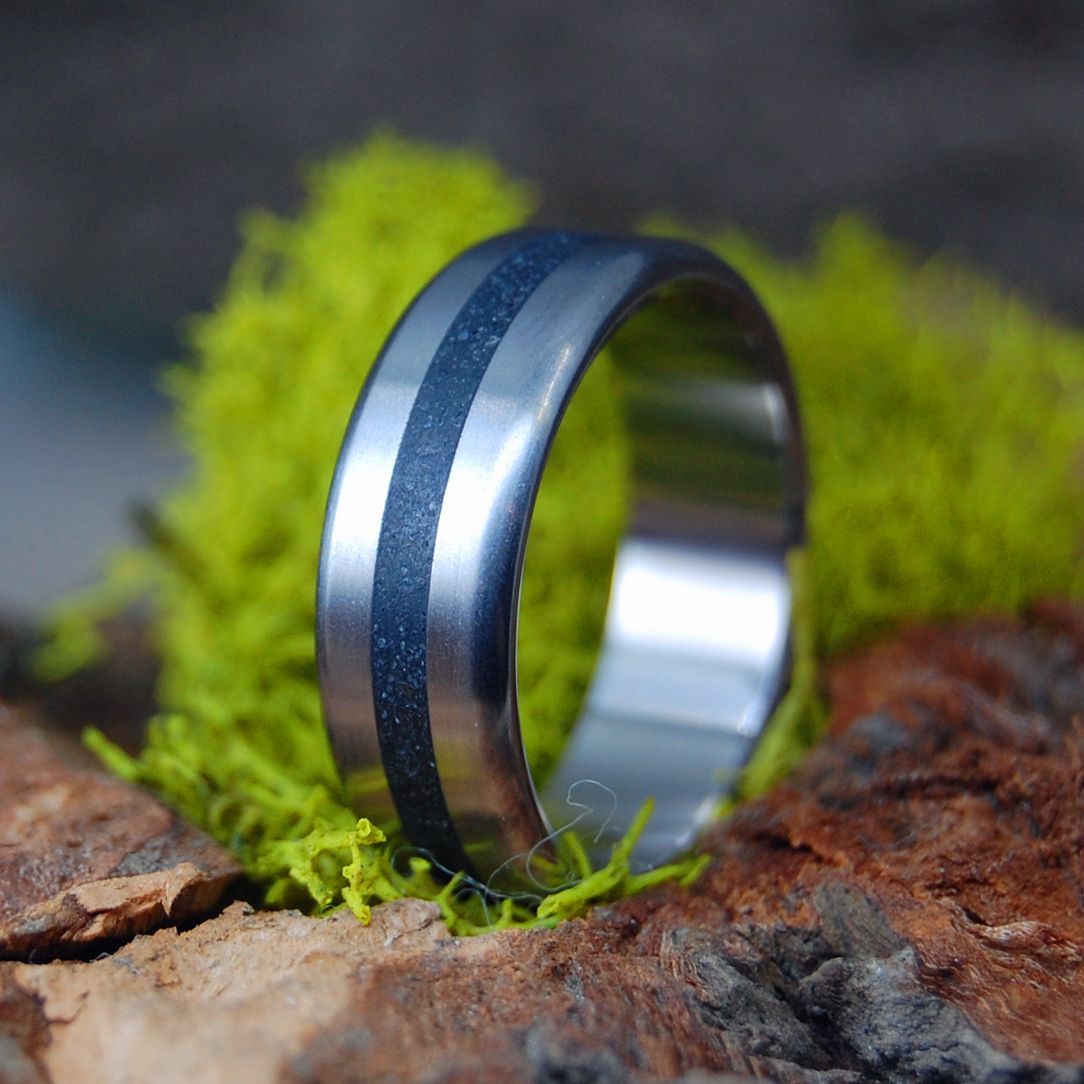 Feel The Heat | Men's Icelandic Lava & Titanium Wedding Ring - Minter and Richter Designs