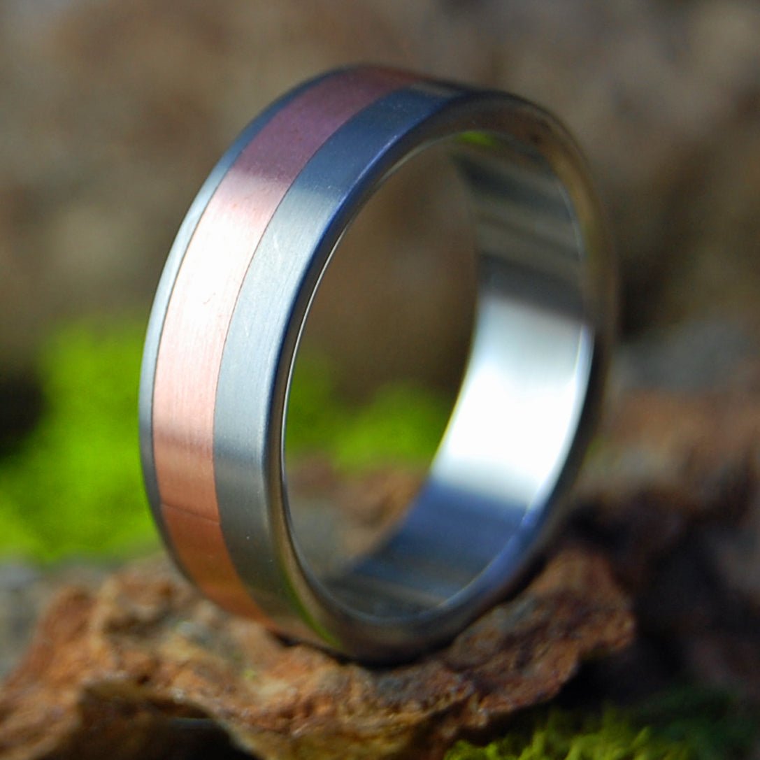 Flat Coppersmith | Men's Copper & Titanium Wedding Ring - Minter and Richter Designs